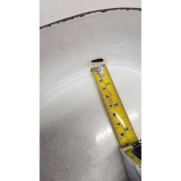 1950's Vintage Serendipity Spaghetti String Pink & Black Abstract Enamel Skillet - Picture 13 of 16